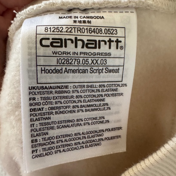 MENS CARHARTT HOODIE - GREAT CONDITION - Picture 9 of 9